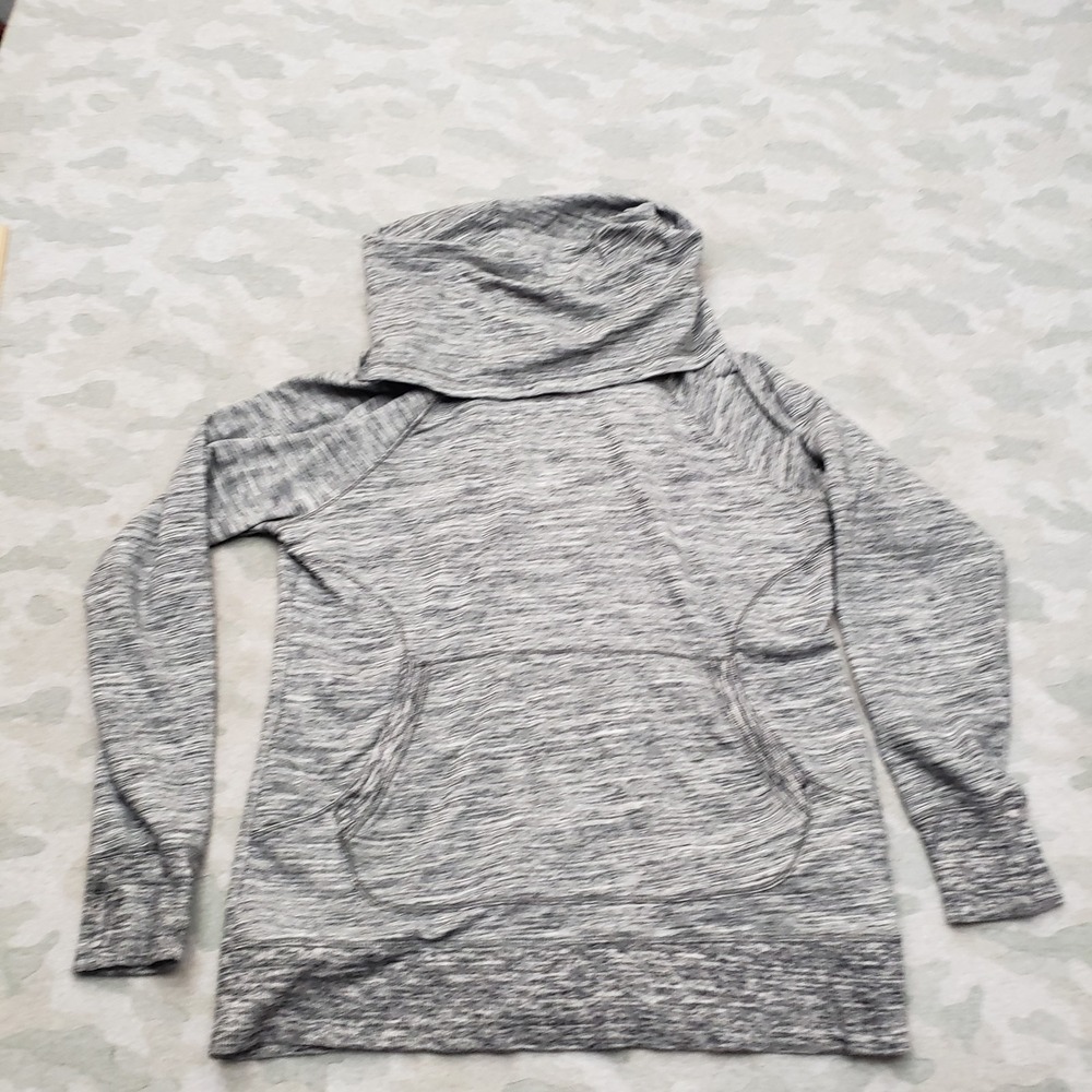 L.L. Bean‎ Sweatshirt Womens Large Gray Pullover Cowl Neck Long Sleeve